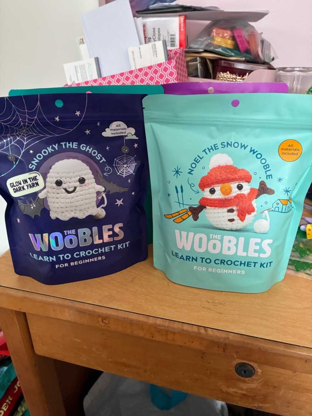 The Woobles Crochet kits ghost fairy heart snowman